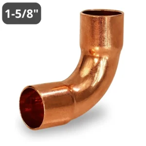 Codo de cobre 1-3/8 x 90°, radio corto