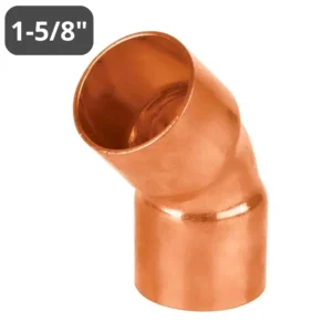 Codo de cobre 1-1/8 x 90°, radio largo
