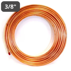 Rollo de tuberia, tubo de cobre flexible 3/8 x 50', calibre 0.032, TIPO ACR ASTM 8280