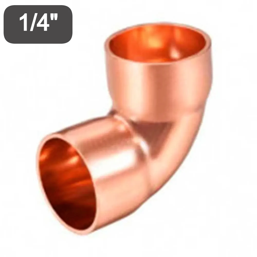 Codo de cobre 1-5/8 x 90°, radio largo