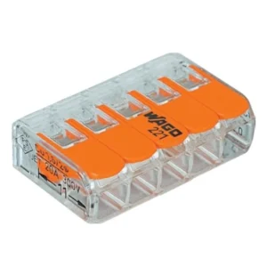 Conector de empalme, 5 conductores 24-12AWG, modelo 221-415, WAGO