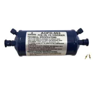 Filtro deshidratador de aceite, conexión flare 3/8", R410A R22 R134 R404 R507, modelo AOFD553, COPELAND WR