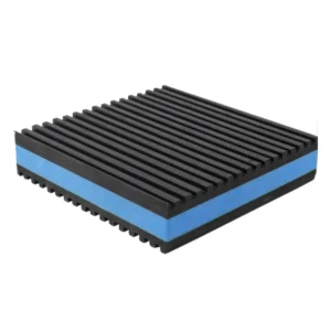 Base anti vibracion PAD, 3 x 3 x 7/8 (caucho/azul)
