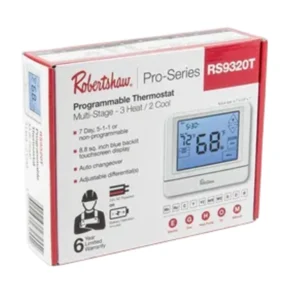 Termostato 2 etapa digital, programable 7 dias & 5-1-1, touchscreem, modelo RS9320T, ROBERTSHAW