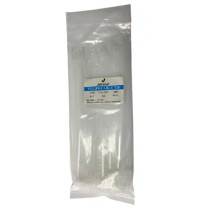 Zuncho plastico (200 MM x 3.6 MM) nylon 6.6 blanco PAQ. 100