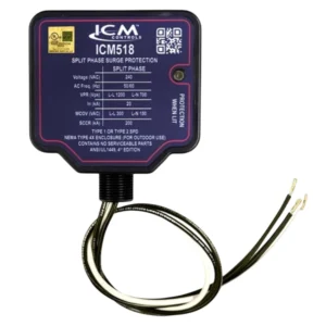 Supresor sobretension, SPD 200kA 240VAC, monofasico DUAL LED UL, Tipo 1, modelo 518, ICM